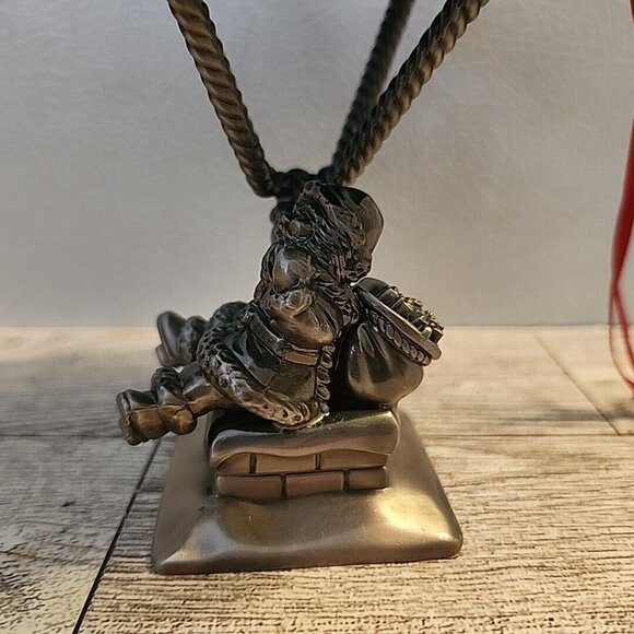 Lenox Santas Arrival Green Hot Air Balloon Stieff Pewter Ornament 2nd Edition - Picture 3 of 11